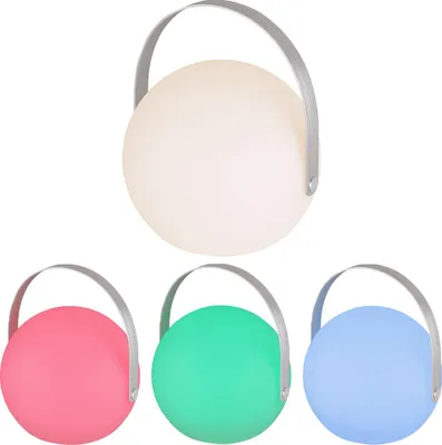 Produktbild von RGB LED Stehleuchte, Kugel, Fernbedienung, H 21 cm
