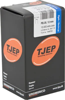 Produktbild von Heftklammern PE-30 12mm verzinkt für Klammergerät TJEP PE 30/16 Paslode 1000 S30 KL-22.1 10M