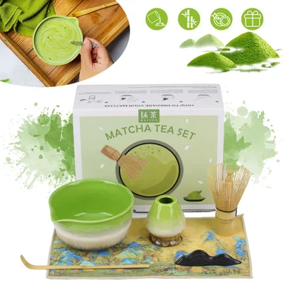 Produktbild von Premium Matcha Set 6-tlg. für Japanische Teezeremonie, Geschenk für Matcha Liebhaber