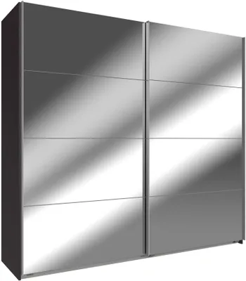 Produktbild von Schwebetürenschrank Easy Plus Kleiderschrank 225x65x210cm graphit Spiegel