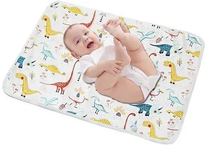 Productafbeelding van Unyqoos® Wasbare, waterdichte verschoningstablet, 3-laags, 50 x 70 cm – katoenen bovenkant, absorberende kern en EVA-bescherming, geschikt voor baby's, peuters en verzorging
