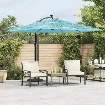 Produktbild von Maison Exclusive - Sonnenschirm mit Stahlmast Blau 269x269x235 cm