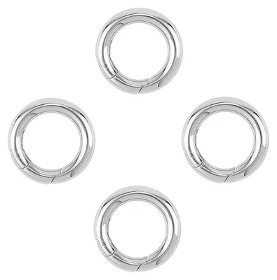 20 runde Karabinerhaken 17 mm, Zinklegierung, silber