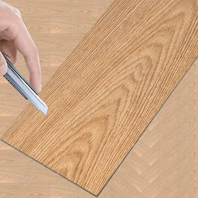 Obrázek produktu pro TRMLBE 18ks PVC podlah 91,44cm x 15,24cm x 2mm Vinylové podlahy Samolepicí dekory Vybíratelné laminátové podlahy Protiskluzové voděodolné lepidlo na řezání, typ 1801-22 (2,51 m²)