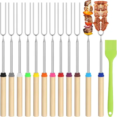 Produktbild von Grillspieß teleskopisch, Edelstahl, 1 Stück, für Camping