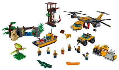 Produktbild von LEGO City Jungle Air Drop Helicopter, Bausatz, 8 Jahr(e), 1250 Stück(e), 1,48 kg