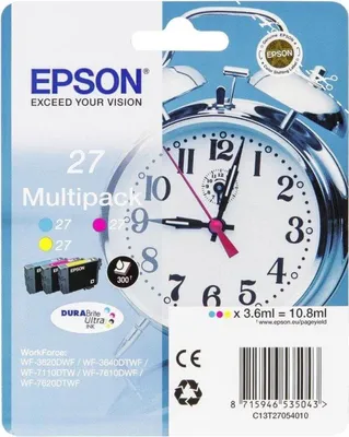 Image de Cartouches - Multi Pack Epson No.27 - T2705 (Cyan, Magenta, Jaune)