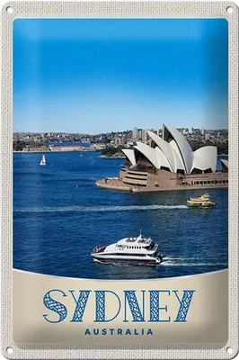 Produktbild von Blechschild Reise 20x30cm Sydney Australien Meer Schiff Yacht