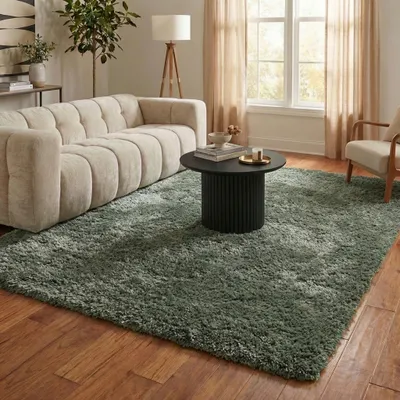 Produktbild von Volero - Shaggy Teppich - Blaze Grün - 240x330 cm - Wohnzimmer, Esszimmer, Schlafzimmer - Boho, Ländlich, Modern