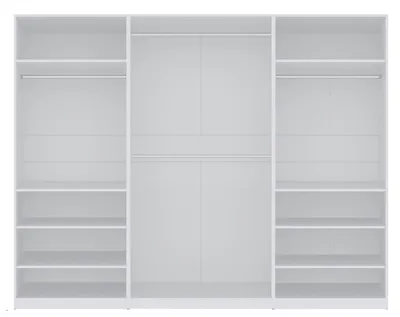 Produktbild von Marmex Möbel Garderobenschrank TRES SET O Weiß Modulschrank 260x206x51 cm