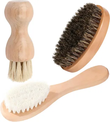 Produktbild von 3-teiliges Gemüsebürsten-Set mit Naturborsten