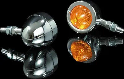 Image de HIGHSIDER Smart Bullet Pike Clignotants Boîtier chromé / Lentille orange (pièce), Avant & Arrière