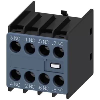 Produktbild von Siemens Hilfsschalterblock, 11 U, 2 S + 2 Ö, 57 g, 60 mm, 50 mm, 43 mm