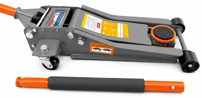 Immagine prodotto di Cric idraulico a carrello ribassato, a doppio cilindro ,sollevatore per auto con ruote girevoli a 360°, 3 tonnellate, Gebo Tools