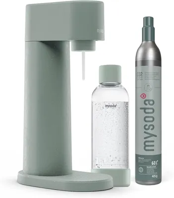 Produktbild von Mysoda Woody, Design-Wassersprudler (Pigeon) mit 1L Flasche und CO2 Zylinder
