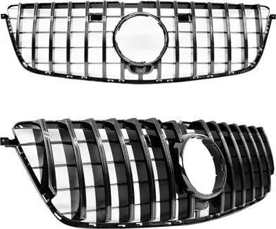 Produktbild von Kühlergrill Schwarz passt für Mercedes GL X166 12-15 + Kamera auf Sport-Panamericana GT