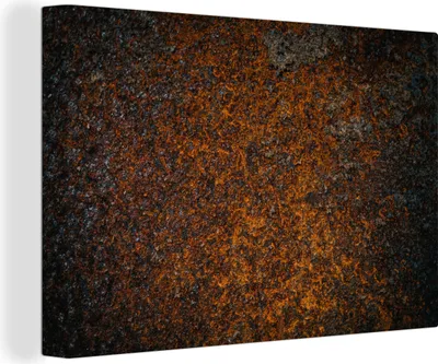 Zdjęcie produktu dla OneMillionCanvasses® - Obrazy na płótnie - 140x90 cm, Metal - Brąz - Rdza, Dekoracja ścienna - Zdjęcie na płótnie - Obraz na drewnianej ramie