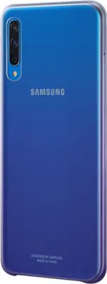 The back of a Samsung phone case with a gradient color.