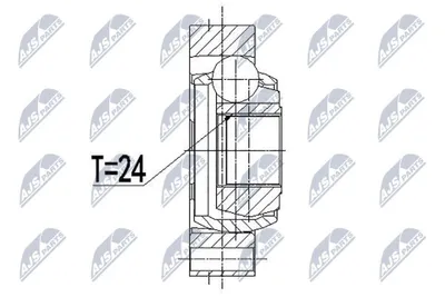Produktbild von NTY Gelenksatz Antriebswelle Hinten Links Hinten Rechts für BMW X1 (E84) NPW-BM-088
