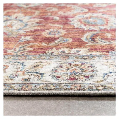 Produktbild von Waschbarer Läufer - Domingo Oriental Terra - Polyester - Flachgewebe - Vintage - Boho, Orientalisch - Wohnzimmer, Balkon, Garten/Terrasse, Flur - Teppich