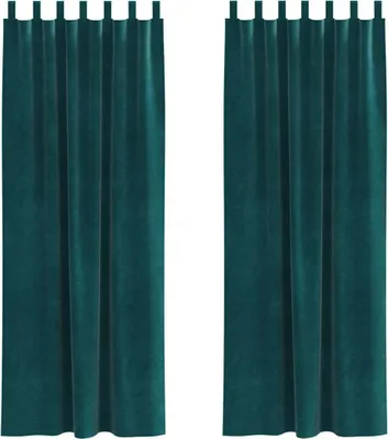 Obrázek produktu pro vidaXL Zatahovací závěsy 2 ks Tmavě zelená 140 x 260 cm sametová