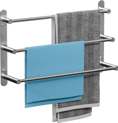 Produktbild von Badezimmer-Tuchhalter aus Edelstahl - 3 Stangen - 70 cm