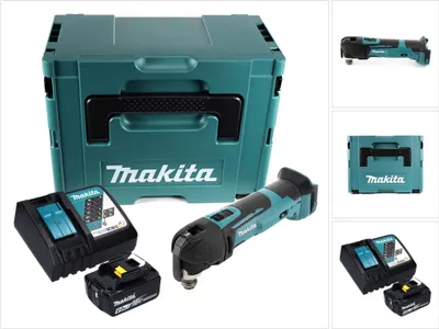 Image de Makita GTM51RG1J Découpeur-ponceur multifonctions sans fil 18V + 1x Batterie 6,0Ah + Chargeur + Coffret Makpac