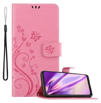 Produktbild von Cadorabo Hülle für Samsung Galaxy XCover PRO Schutz Hülle in Rosa Schutzhülle Handy Hülle Etui Case Blumen Flower