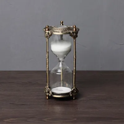 Produktbild von Sanduhr-Timer, 15 Minuten, geprägte goldene Sanduhr, geeignet für Vintage-Dekoration zu Hause, Büro/Schreibtisch, Küche, Hochzeitsgeschenk