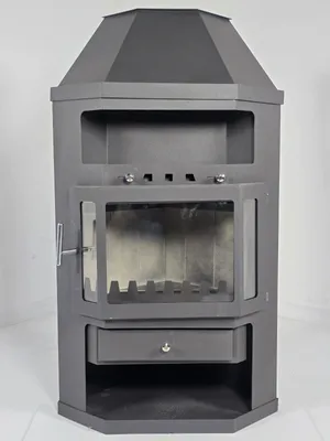 Produktbild von ZVEZDA Fantasia 22, Hoher Holzofen mit vertikaler Sichtscheibe, 10,8 kW, Ø 130 mm