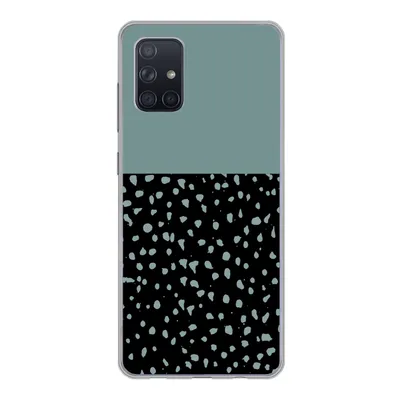 Produktbild von MuchoWow® Handyhülle Schutzhülle Hülle für Samsung Galaxy A51 Polka dots - Grün - Schwarz Silikon Softcase Handy Hülle - Schutzabdeckung
