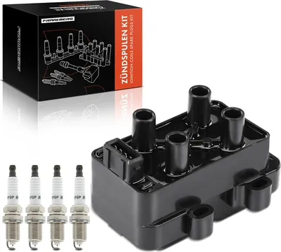 Image de Frankberg 1x Bobine allumage+4x Bougie allumage pour Renault Clio Kangoo Laguna Megane Twingo