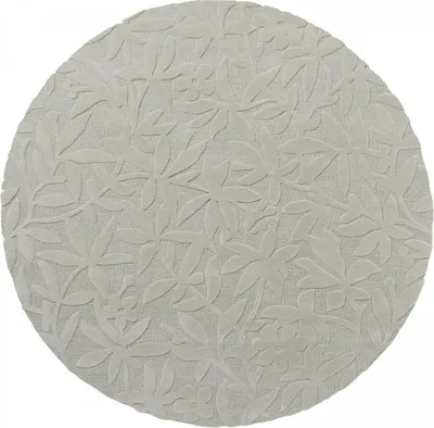 Produktbild von CLEAVERS handgefertigter runder Wollteppich mit Blumenmuster