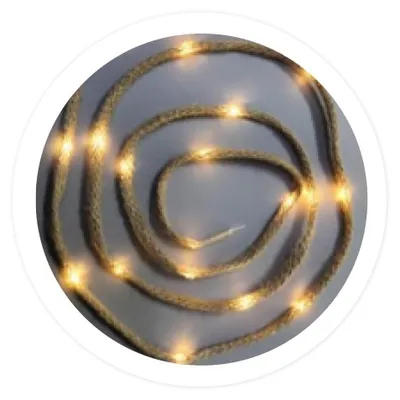 LED-Lichtschnur 1,9 m, batteriebetrieben, dekorativ, flexibel
