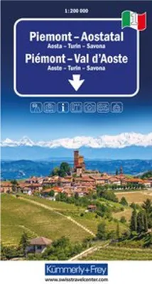 Produktbild von Kümmerly+Frey Regional-Strassenkarte 1 Piemont, Aostatal 1:200.000