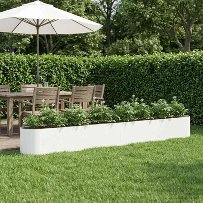 Immagine prodotto di Maison Exclusive - Aiuola rialzata da giardino, colore bianco, dimensioni 360 x 40 x 40 cm