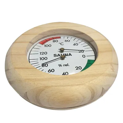 Produktbild von Sauna Thermometer Hygrometer,Sauna Klimamesser,Saunazubehör,145mm Rundes Sauna Thermometer Hygrometer,für Werkstatt Schule Saunaraum