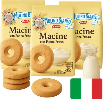 Produktbild von Macine con Panna Fresca Mürbeteig 350g x 3 - Mulino Bianco