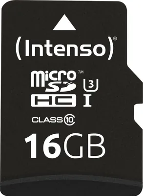 Produktbild von Intenso 16 GB microSDHC UHS-I Professional inkl. SD-Adapter