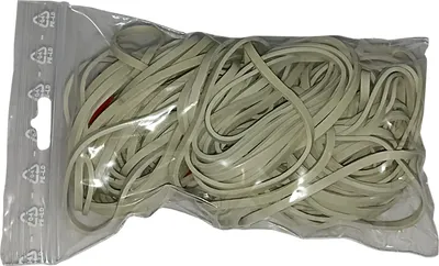 Produktbild von 100 g Gummiringe weiß 50 mm Ø 1,5 x 3 mm breit