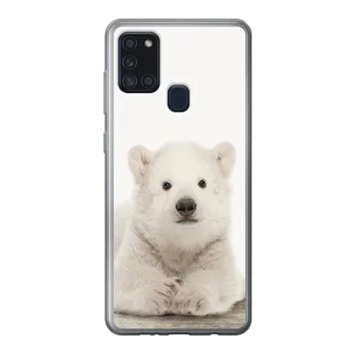 Produktbild von MuchoWow® Handyhülle Schutzhülle Hülle für Samsung Galaxy A21s Eisbär - Tiere - Kinder - Weiß - Jungen - Mädchen Silikon Softcase Handy Hülle - Hartschale