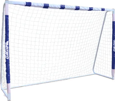 Produktbild von MUWO großes Fußballtor 3x2m – Robuster Stahlrahmen, leicht & stabil, schneller Aufbau, ideal für Garten & Sportplätze inkl. Zubehör blau/weiß | MW-318
