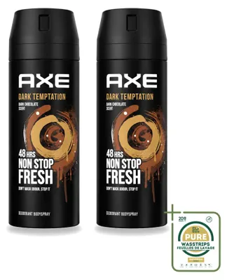 Zdjęcie produktu dla 2 sztuki dezodorantu w sprayu Axe Dark Temptation, 150 ml - zestaw ekonomiczny