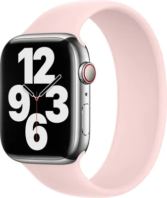 Produktbild von Apple Silikon-Solo-Armband für die Apple Watch | 38/40/41/42 mm – Größe 2 – Chalk Pink