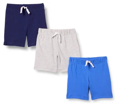 Zdjęcie produktu dla A. Bawełniane spodenki dla niemowląt unisex, łatwe do zakładania - różne kolory, zestaw 3 sztuk