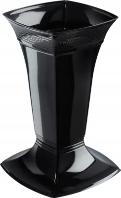 Immagine prodotto di Vaso da tomba KADAX con base "Campo", in plastica, vaso per lapide, vaso da tomba, vaso in piedi, 30 cm, nero