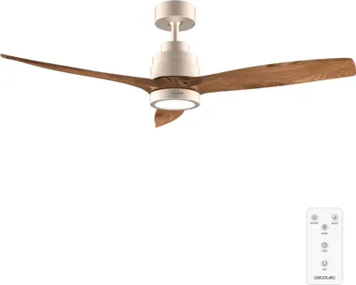 Zdjęcie produktu dla Cecotec 08495, Wentylator domowy z łopatkami, Drewno, Sufit, 30 m², 132 cm, Pilot