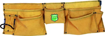 Produktbild von Nagel- / Werkzeugschürze, Leder, 8 Taschen, 1 Halter, Gürtel