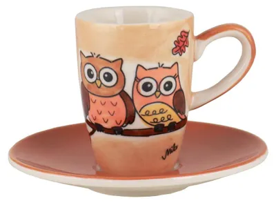 Produktbild von Mila Keramik Espresso-Tasse mit Untere Eulen Kuschelzeit
