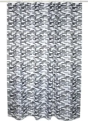 Produktbild von MSV Premium Anti-Schimmel Textil Duschvorhang - Anti-Bakteriell, waschbar, 100% wasserdicht - Polyester, „Brique“ Grau 180x200cm – Spain
